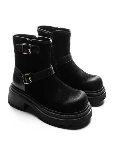 Ghete Dama din piele naturala 2810-2 BLACK | ADVANCER