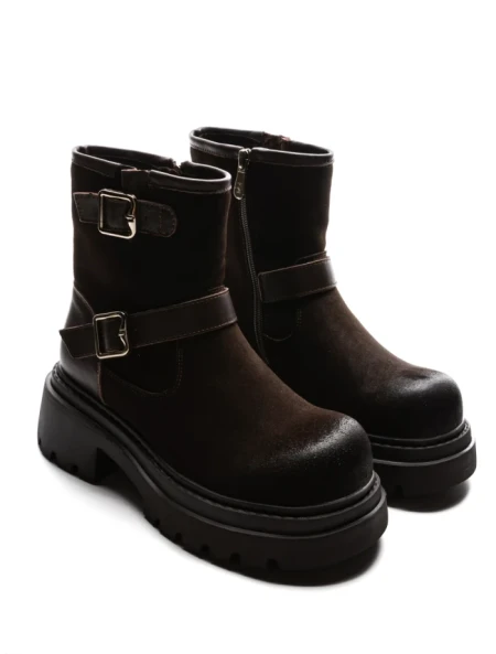 Ghete Dama din piele naturala 2810-2 BROWN | ADVANCER