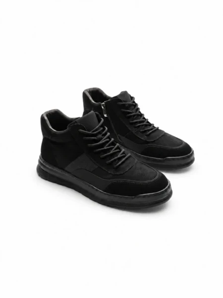 Ghete Barbati din piele naturala CM611R BLACK | ADVANCER