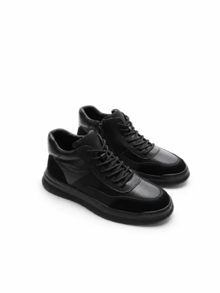 Ghete Barbati din piele naturala CM611 BLACK | ADVANCER