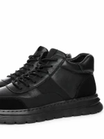 Ghete Barbati din piele naturala CM611 BLACK | ADVANCER