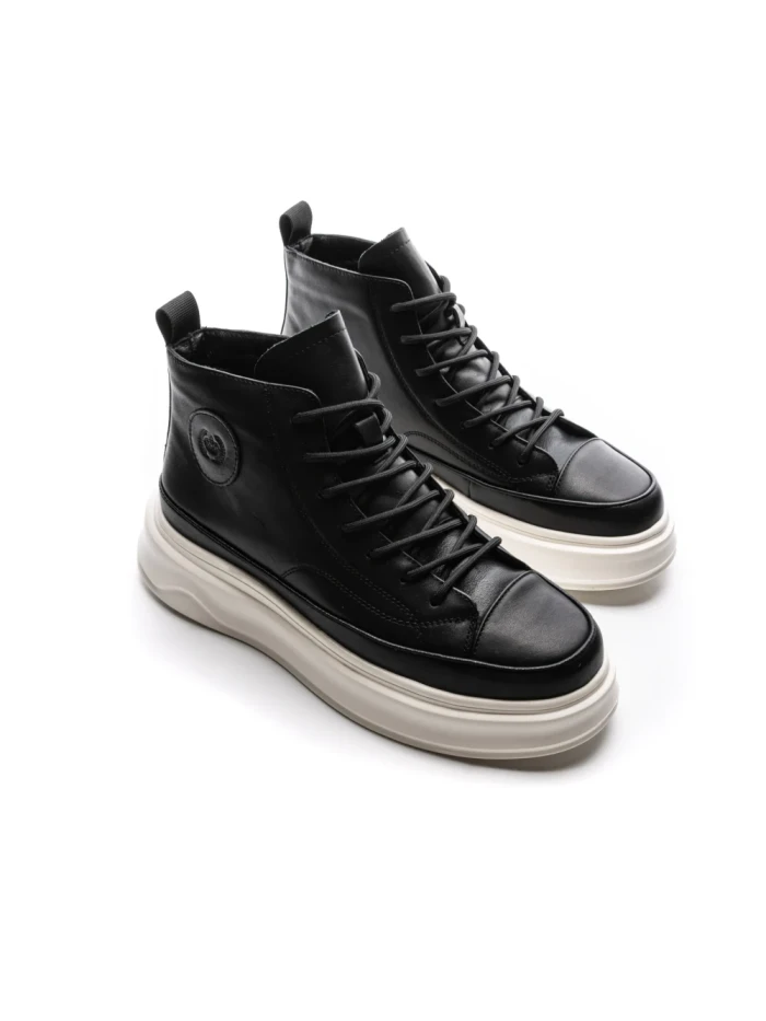 Ghete Barbati din piele naturala 7789 BLACK | ADVANCER