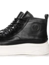 Ghete Barbati din piele naturala 7789 BLACK | ADVANCER