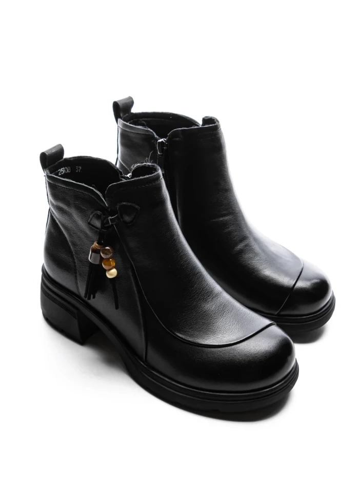 Ghete Dama din piele naturala 25808 BLACK | ADVANCER