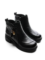 Ghete Dama din piele naturala 25808 BLACK | ADVANCER