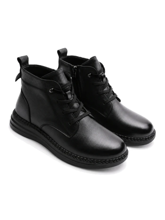 Ghete Dama din piele naturala 2586M BLACK | ADVANCER