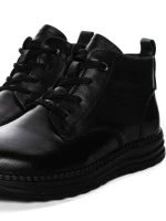 Ghete Dama din piele naturala 2586M BLACK | ADVANCER