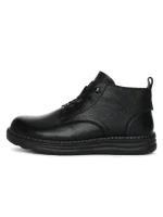 Ghete Dama din piele naturala 2586M BLACK | ADVANCER