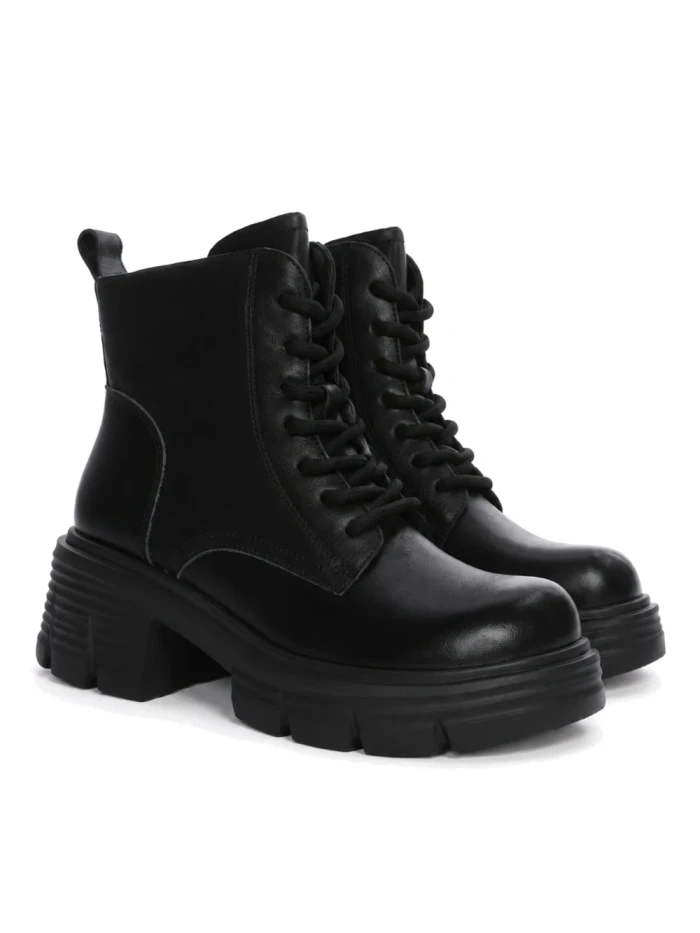 Ghete Dama din piele naturala 3007 BLACK | ADVANCER