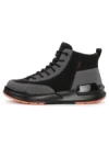 Ghete Barbati din piele naturala 3836 BLACK-GREY | ADVANCER
