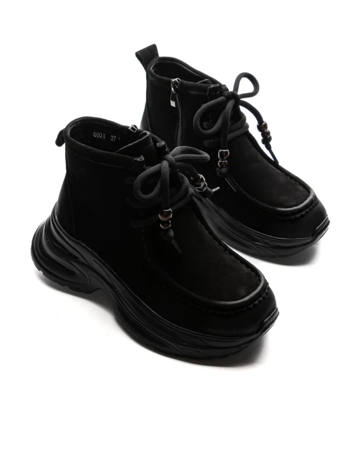 Ghete Dama din piele naturala 8601 BLACK | ADVANCER