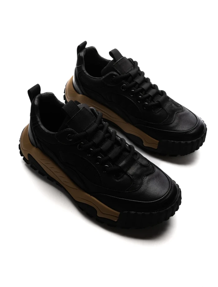 Pantofi Sport Barbati din piele naturala 9639 BLACK | ADVANCER