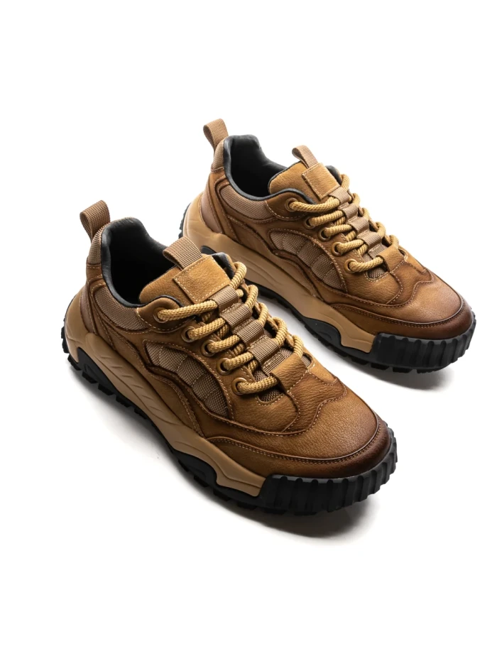 Pantofi Sport Barbati din piele naturala 9639 TAUPE | ADVANCER