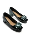 Pantofi cu toc din piele naturala TP508-53 GREEN | ADVANCER