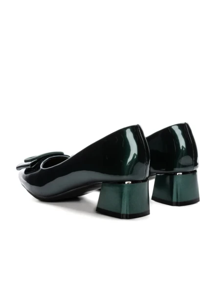 Pantofi cu toc din piele naturala TP508-53 GREEN | ADVANCER