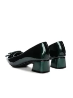 Pantofi cu toc din piele naturala TP508-53 GREEN | ADVANCER