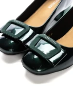 Pantofi cu toc din piele naturala TP508-53 GREEN | ADVANCER