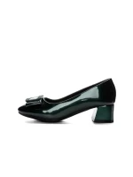 Pantofi cu toc din piele naturala TP508-53 GREEN | ADVANCER
