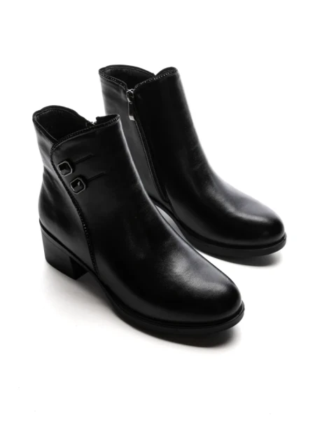 Ghete Dama din piele naturala E0210-1 BLACK | FORMAZIONE