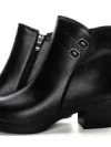 Ghete Dama din piele naturala E0210-1 BLACK | FORMAZIONE