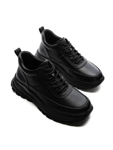 Ghete Barbati din piele naturala 5329 BLACK | ADVANCER