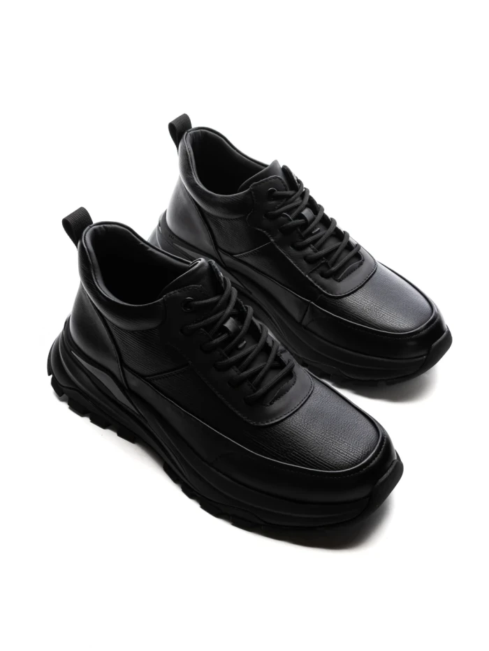 Ghete Barbati din piele naturala 5329 BLACK | ADVANCER