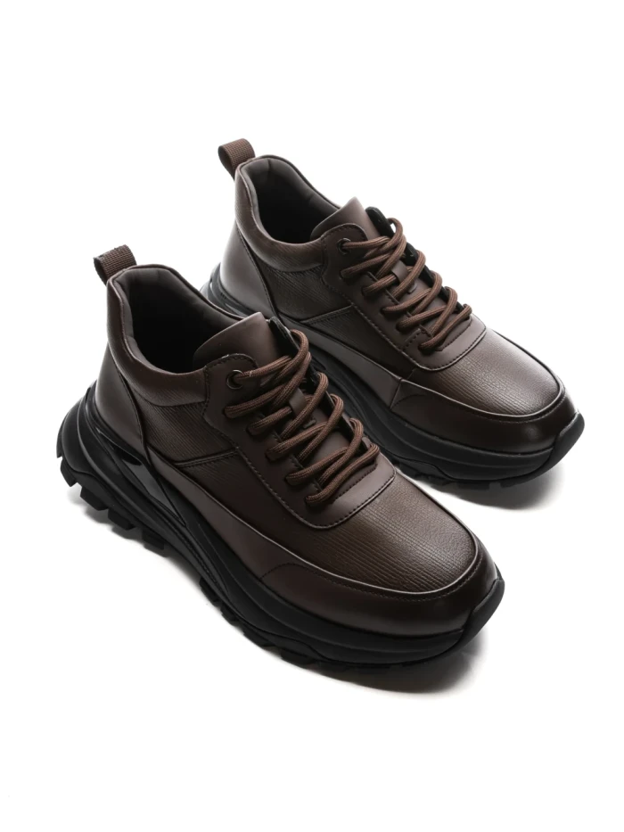 Ghete Barbati din piele naturala 5329 COFFEE | ADVANCER