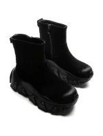 Ghete Dama din piele naturala 9805G BLACK | ADVANCER
