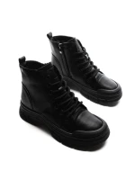 Ghete Dama din piele naturala BY6523 BLACK | ADVANCER