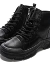 Ghete Dama din piele naturala BY6523 BLACK | ADVANCER