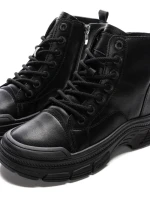 Ghete Dama din piele naturala BY6523 BLACK | ADVANCER