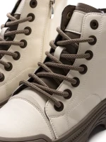 Ghete Dama din piele naturala BY6523 BEIGE-KHAKI | ADVANCER