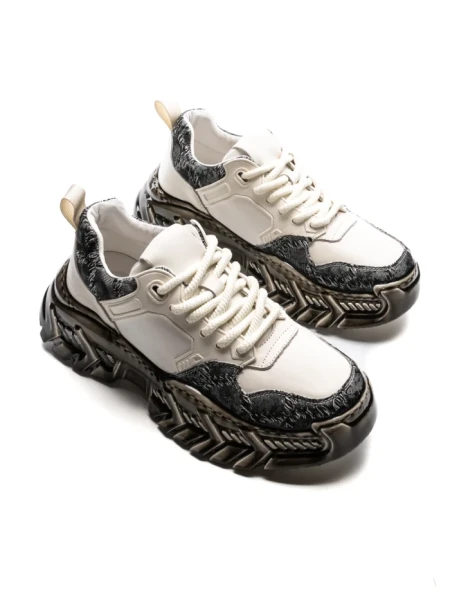 Pantofi Sport Barbati din piele naturala 5339 WHITE | ADVANCER