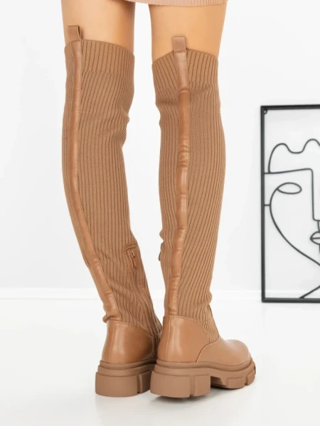 Cizme Dama cu talpa joasa Y79-7A CAMEL | BELLICY