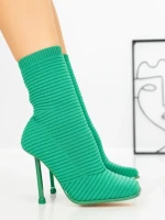 Botine cu Toc Subtire B5931 GREEN | MIA SHOES