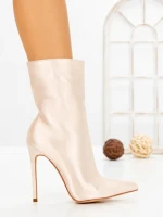 Botine cu Toc Subtire C-269X BEIGE | STEPHAN