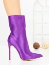 Botine cu Toc Subtire C-269X PURPLE | STEPHAN