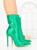 Botine cu Toc Subtire C-269X GREEN | STEPHAN