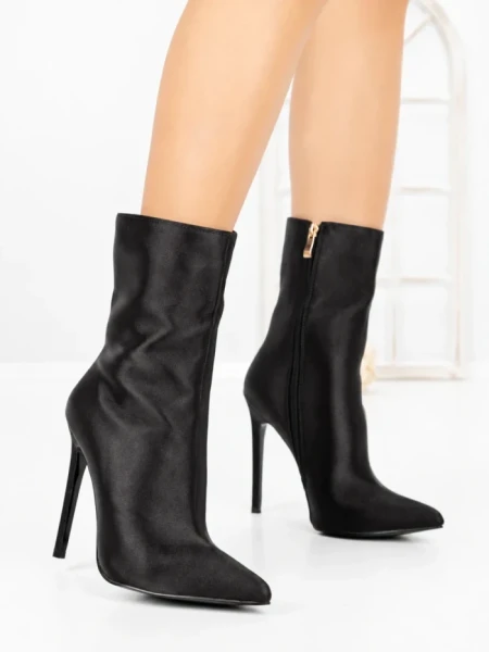 Botine cu Toc Subtire C-269X BLACK | STEPHAN