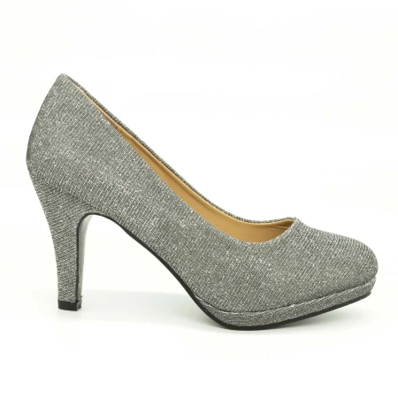 Pantofi cu Toc QZL131F Pewter Mei