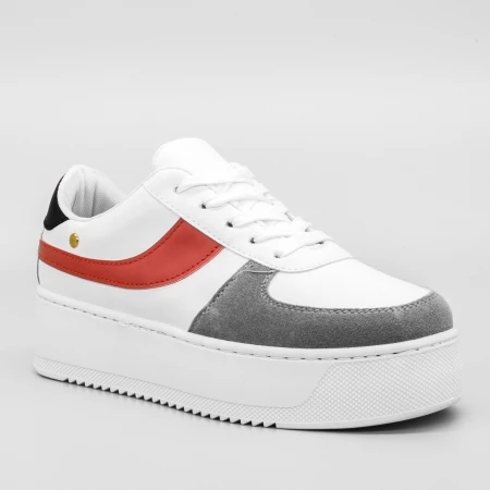 Pantofi Sport cu Platforma Dama GB25 White Mei