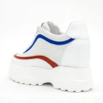 Pantofi Sport cu Platforma Dama SJN259 White-Blue Mei