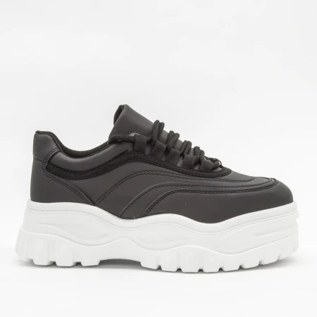 Pantofi Sport cu Platforma Dama YKQ38 Black Mei