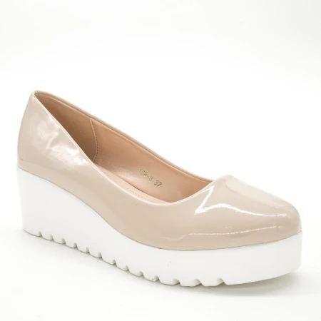 Pantofi Casual Dama cu Platforma W88-3 Beige Lady Star