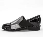 Pantofi Casual Dama 333-2 Black-Guncolor Lady Star