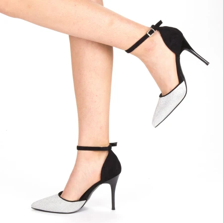 Pantofi cu Toc GE32 Silver Mei