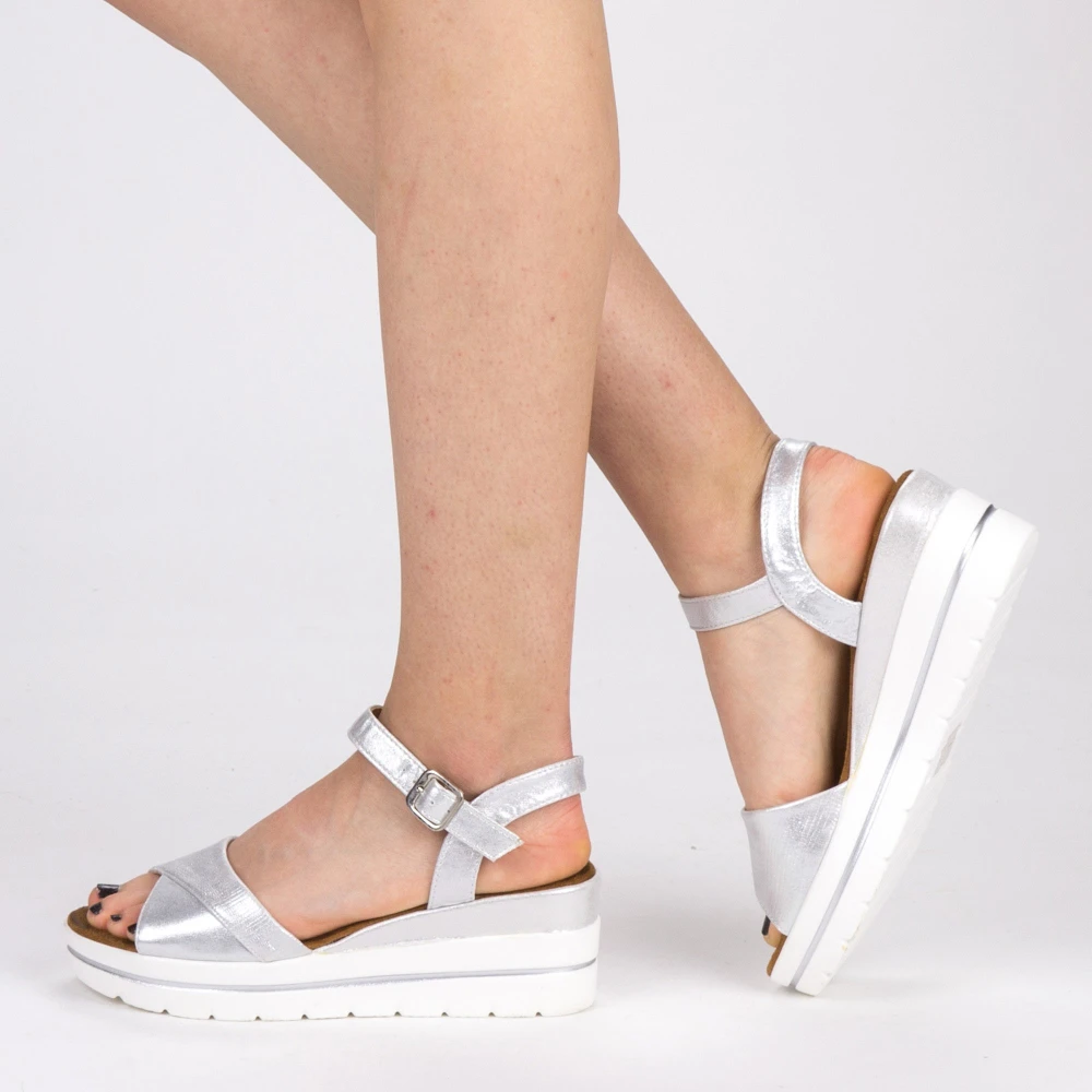 Sandale dama cu platforma wt60 white (016) mei