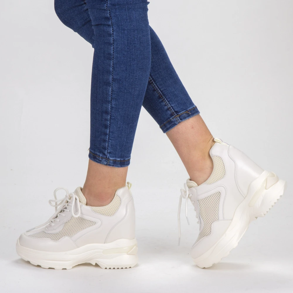 Pantofi sport dama cu platforma sjn266 beige (001) mei