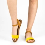 Sandale Dama cu Toc FD51 Yellow Mei
