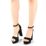 Sandale Dama cu Toc si Platforma XD205 Black Mei